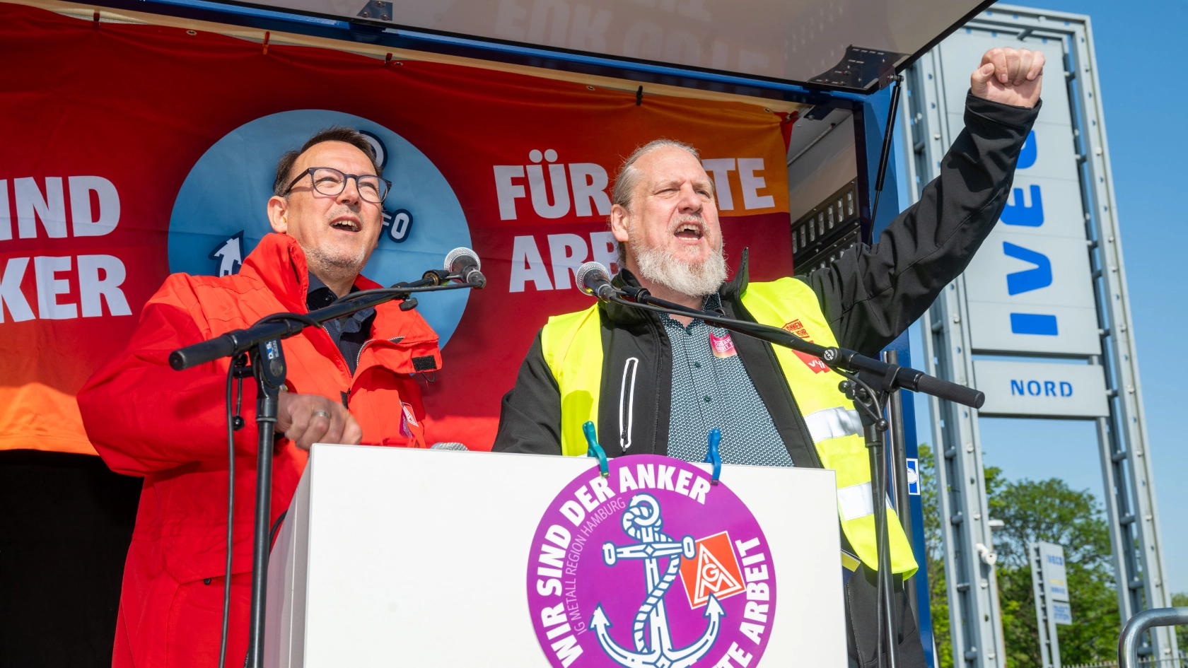 Warnstreikaktion Tarifgemeinschaft Energie und Mobilität