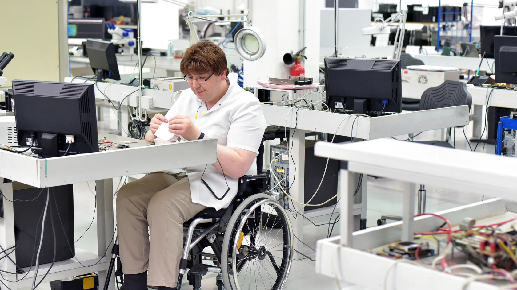 Rollstuhlgerechter Arbeitsplatz