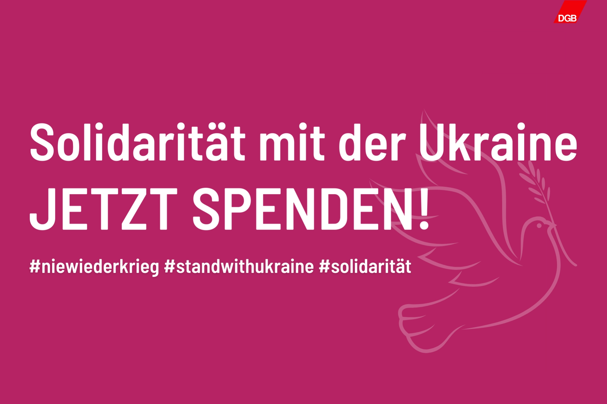 DGB-Spendenaufruf für ukrainische Geflüchtet