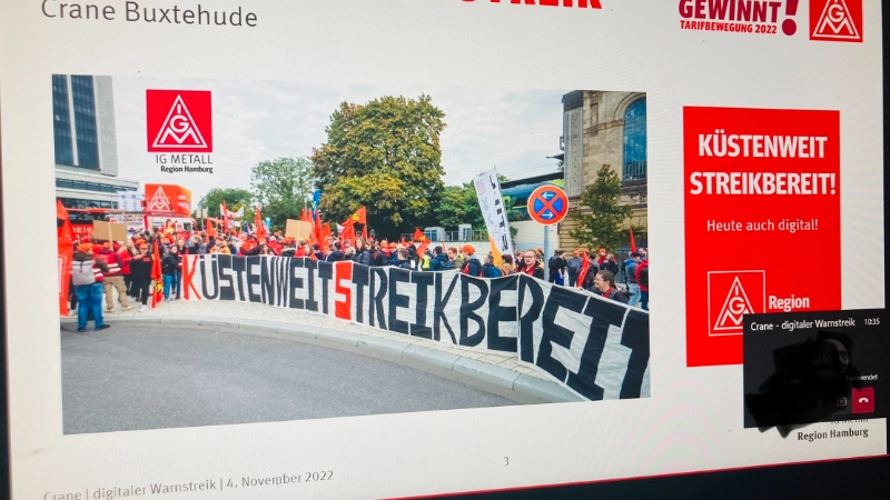 Warnstreik Crane