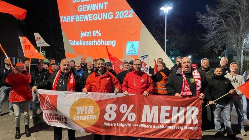 Warnstreik Airbus Stade