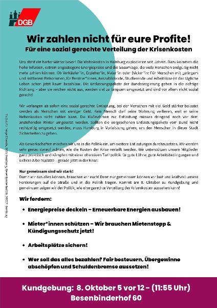 Aufruf DGB-Kundgebung