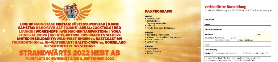 Einladungsflyer Strandwärts 2022