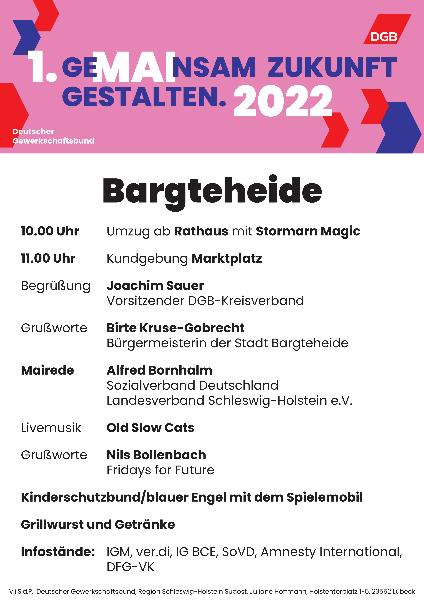 DGB-Aufruf zum 1. Mai 2022 in Bargteheide