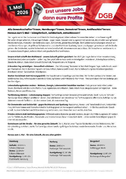 Flyer 1. Mai 2026 DGB HH